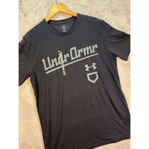 Under Armour Baseball Script Graphic T-Shirt Loose Fit Mens Sz Large NWT